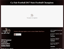 Tablet Screenshot of cyfairfootball.com